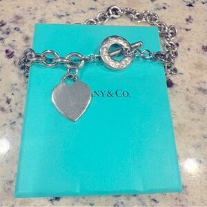 Retired Tiffany Heart Toggle 925 Necklace
